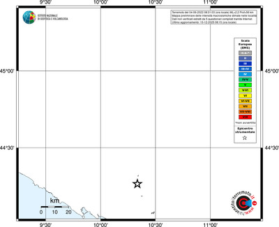 Mappa EMS - territori località