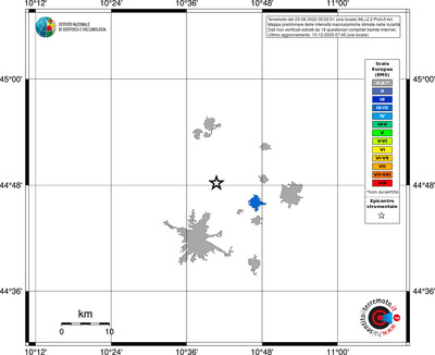 Mappa EMS - territori località