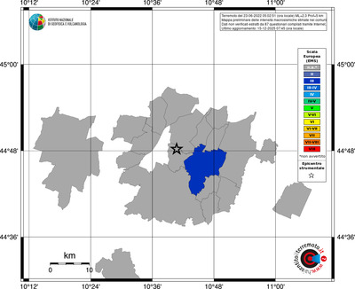 Mappa EMS - territori comuni