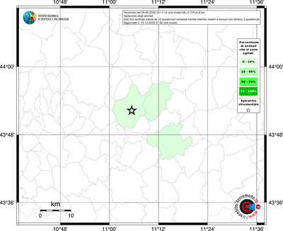 Mappa territorio comunale con almeno 3 questionari