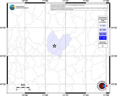 Mappa territorio comunale con almeno 3 questionari