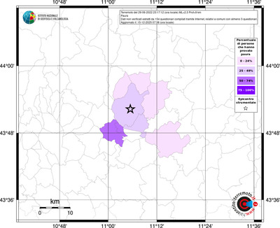 Mappa territorio comunale con almeno 3 questionari
