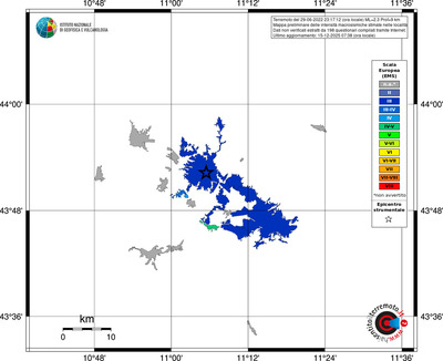 Mappa EMS - territori località