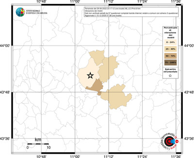 Mappa territorio comunale con almeno 3 questionari