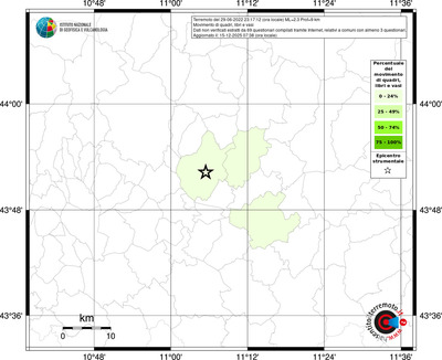 Mappa territorio comunale con almeno 3 questionari
