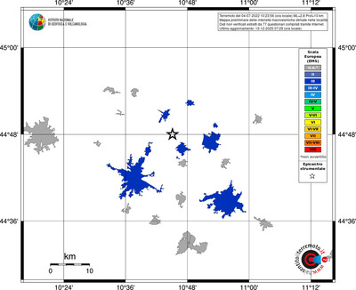 Mappa EMS - territori località