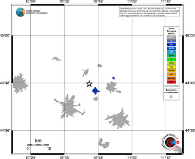 Mappa EMS - territori località