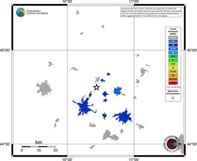 Mappa EMS - territori località