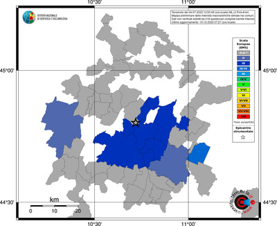 Mappa EMS - territori comuni