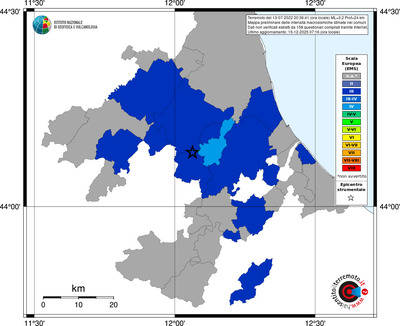 Mappa EMS - territori comuni