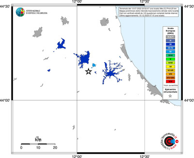 Mappa EMS - territori località