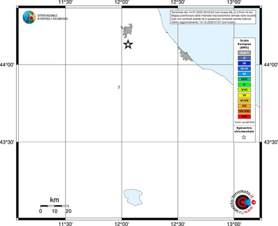 Mappa EMS - territori località