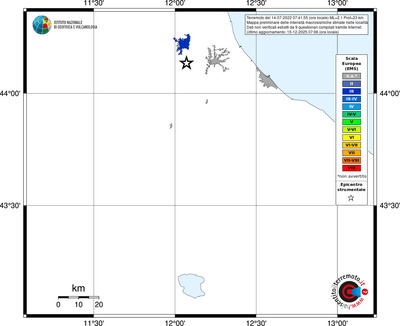 Mappa EMS - territori località