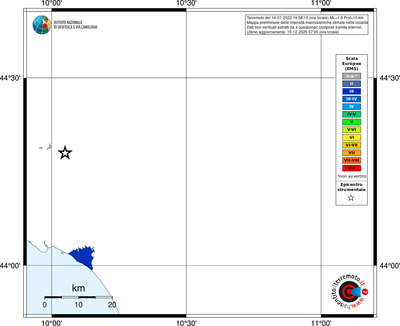 Mappa EMS - territori località
