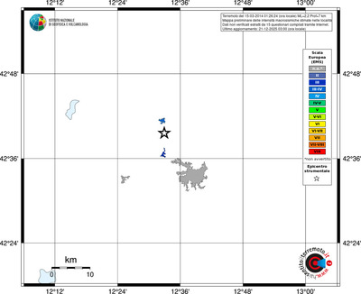 Mappa EMS - territori località