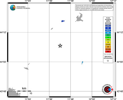 Mappa EMS - territori località