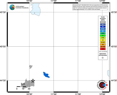Mappa EMS - territori comuni