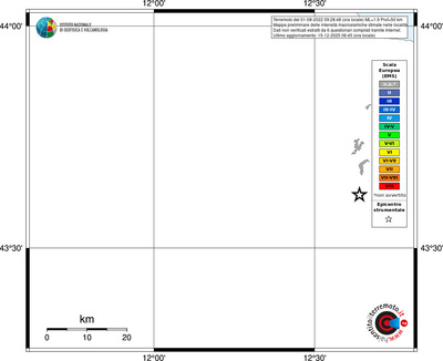 Mappa EMS - territori località