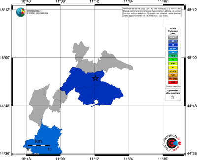 Mappa EMS - territori comuni