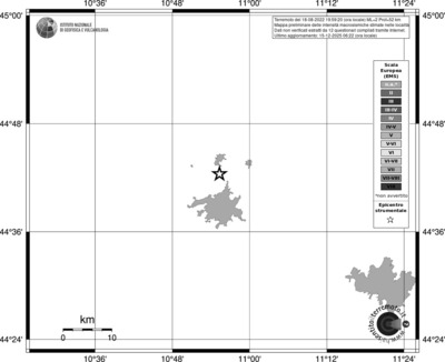 Mappa EMS - territori località