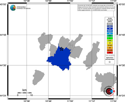 Mappa EMS - territori comuni