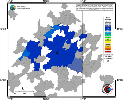 Mappa EMS - territori comuni