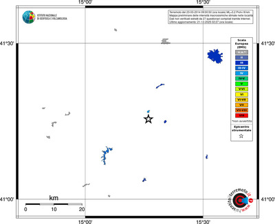 Mappa EMS - territori località