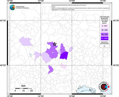 Mappa territorio comunale con almeno 3 questionari