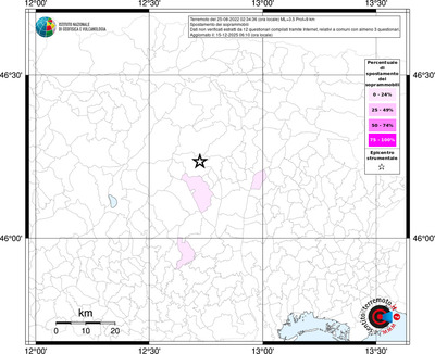 Mappa territorio comunale con almeno 3 questionari