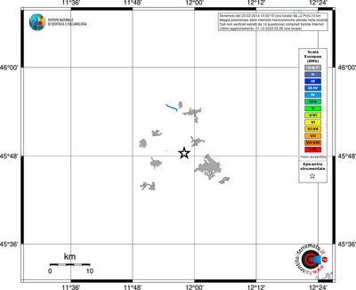 Mappa EMS - territori località