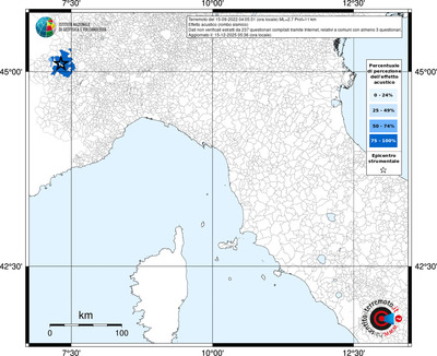 Mappa territorio comunale con almeno 3 questionari