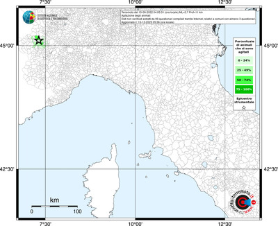 Mappa territorio comunale con almeno 3 questionari