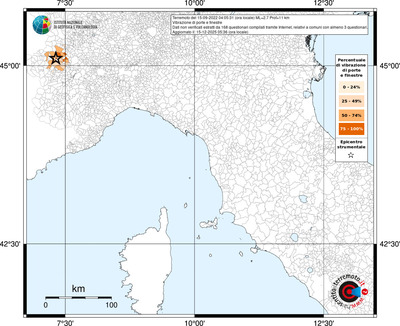 Mappa territorio comunale con almeno 3 questionari