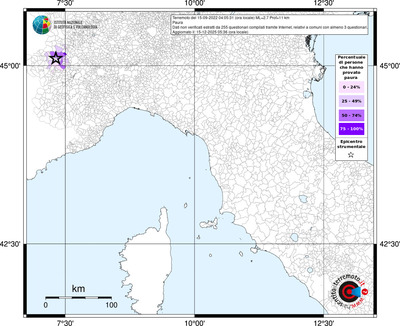 Mappa territorio comunale con almeno 3 questionari