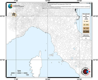 Mappa territorio comunale con almeno 3 questionari