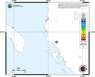 Mappa EMS - territori delle località