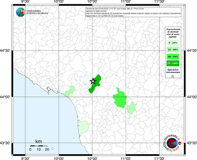 Mappa territorio comunale con almeno 3 questionari