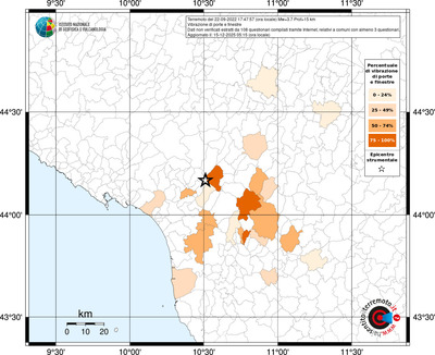 Mappa territorio comunale con almeno 3 questionari