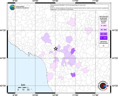 Mappa territorio comunale con almeno 3 questionari