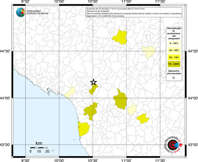 Mappa territorio comunale con almeno 3 questionari