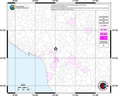 Mappa territorio comunale con almeno 3 questionari