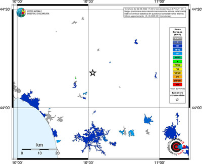 Mappa EMS - territori località
