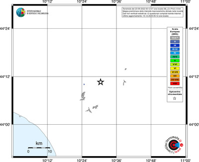 Mappa EMS - territori località