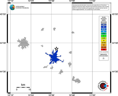 Mappa EMS - territori località