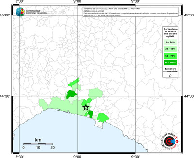 Mappa territorio comunale con almeno 3 questionari