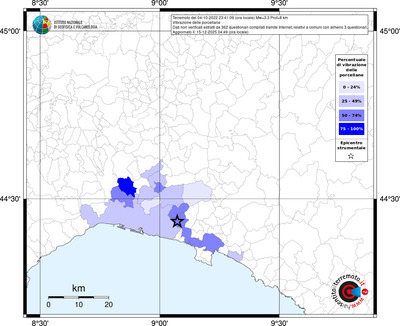 Mappa territorio comunale con almeno 3 questionari