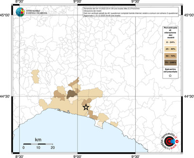 Mappa territorio comunale con almeno 3 questionari
