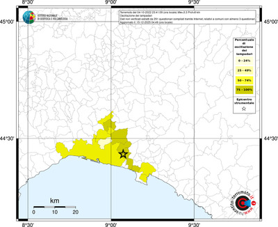 Mappa territorio comunale con almeno 3 questionari