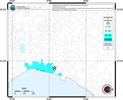 Mappa territorio comunale con almeno 3 questionari