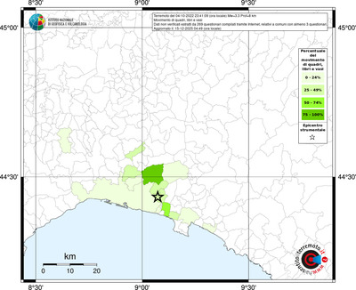 Mappa territorio comunale con almeno 3 questionari